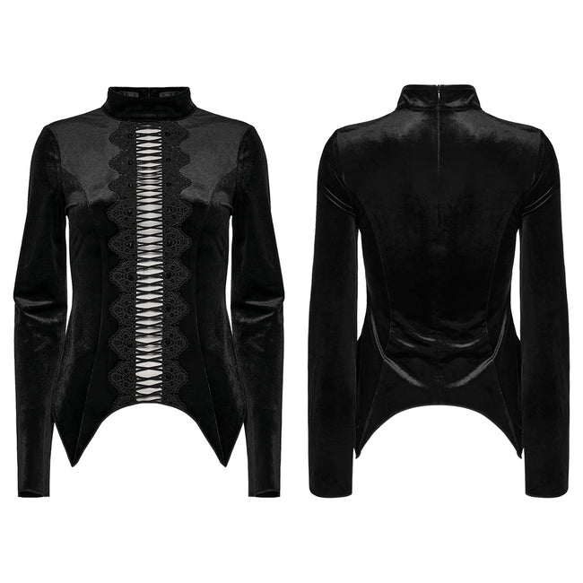 Goth Symmetrical Velvet T-shirt