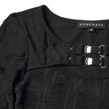 Punk Cool Pleated T-Shirt For Women