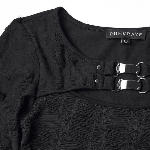 Punk Cool Pleated T-Shirt For Women