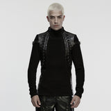 Punk knitted handsome T-shirt