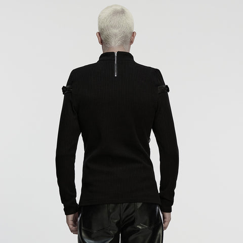 Punk knitted handsome T-shirt