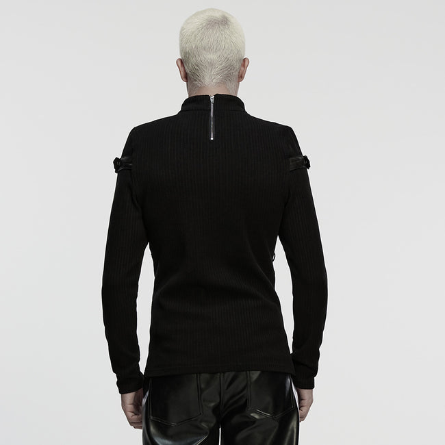 Punk knitted handsome T-shirt