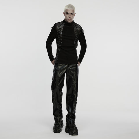Punk knitted handsome T-shirt