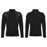 Punk knitted handsome T-shirt