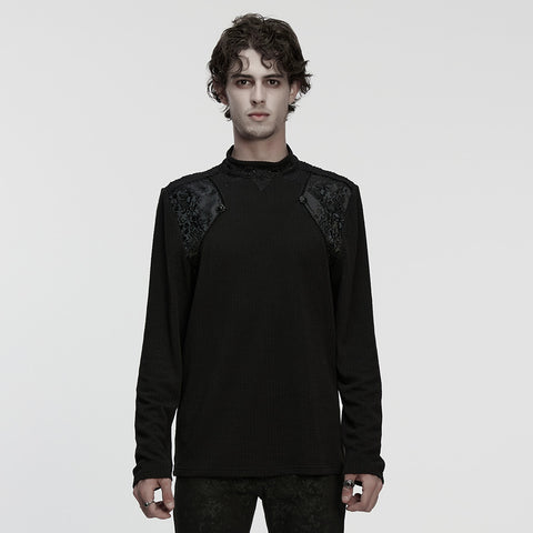 Goth minimalist jacquard  T-shirt