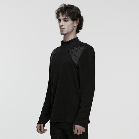 Goth minimalist jacquard  T-shirt