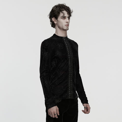 Gothic Rose Embossed T-shirt
