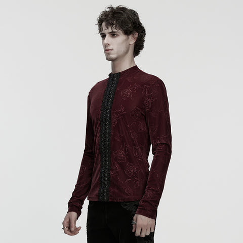 Gothic Rose Embossed T-shirt