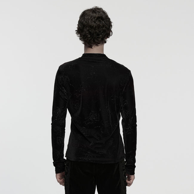 Gothic Rose Embossed T-shirt