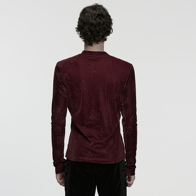 Gothic Rose Embossed T-shirt