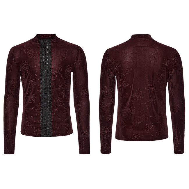 Gothic Rose Embossed T-shirt