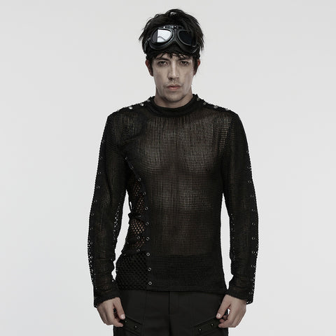 Punk Rebellious Sexy Mesh T-shirt