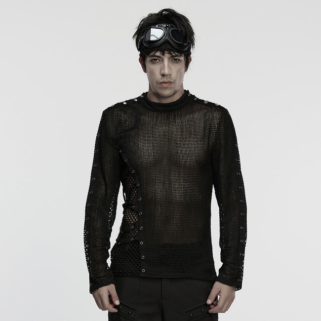 Punk Rebellious Sexy Mesh T-shirt