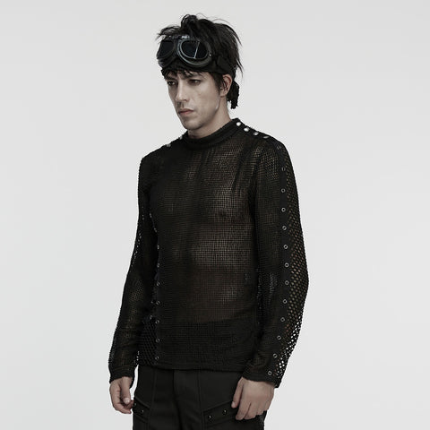 Punk Rebellious Sexy Mesh T-shirt