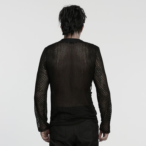 Punk Rebellious Sexy Mesh T-shirt