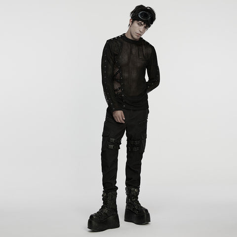 Punk Rebellious Sexy Mesh T-shirt