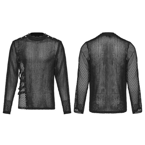 Punk Rebellious Sexy Mesh T-shirt