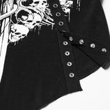 Punk cross print  printed T-shirt
