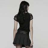 Punk cross print  printed T-shirt