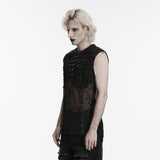 Punk mesh perforated vest