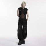 Punk mesh perforated vest