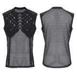 Punk mesh perforated vest