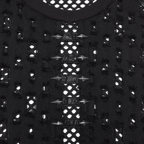 Punk mesh perforated vest