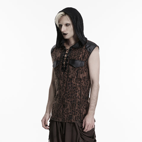 Punk leopard print T-shirt