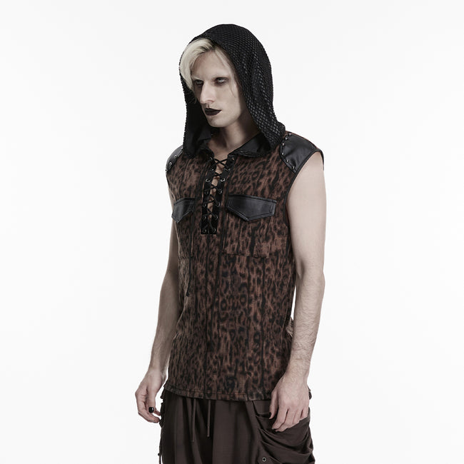 Punk leopard print T-shirt
