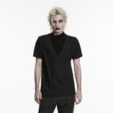 Gothic pleated drape T-shirt