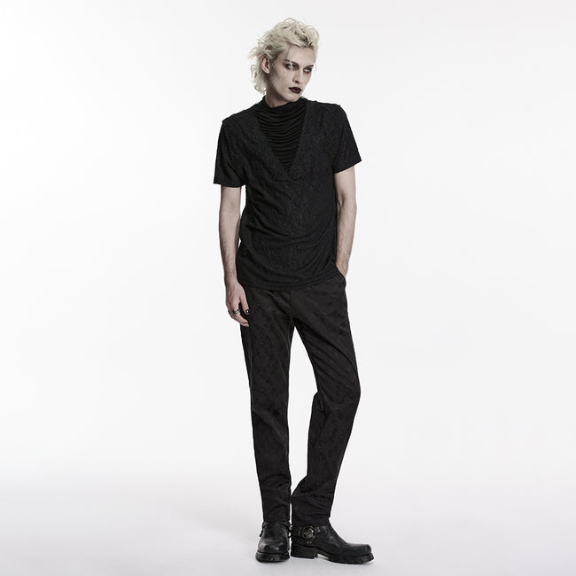 Gothic pleated drape T-shirt