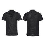Gothic pleated drape T-shirt