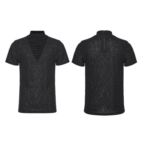 Gothic pleated drape T-shirt