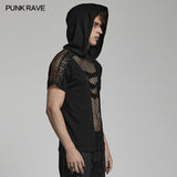 Punk Hooded T-shirt