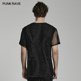 Punk ripped mest T-shirt