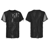 Punk ripped mest T-shirt