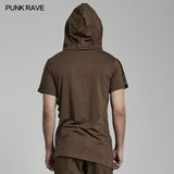 Punk hooded T-shirt