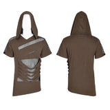 Punk hooded T-shirt