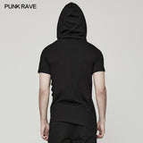 Punk hooded T-shirt