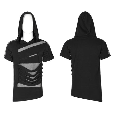 Punk hooded T-shirt