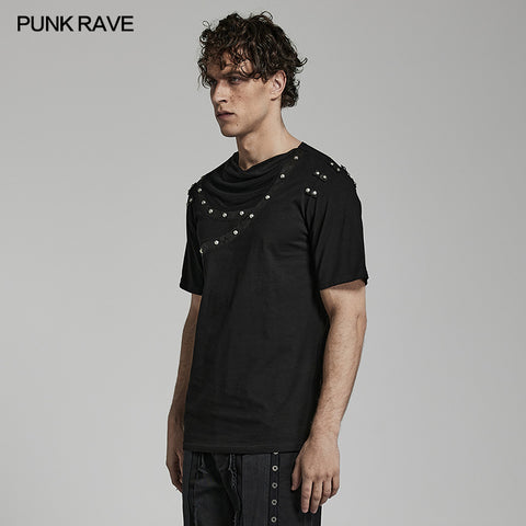 Punk daily drop collar T-shirt