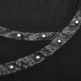 Punk daily drop collar T-shirt