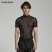 Doomsday printed mesh T-shirt