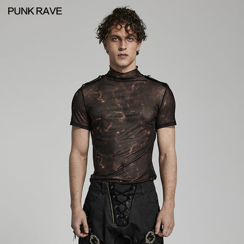 Doomsday printed mesh T-shirt