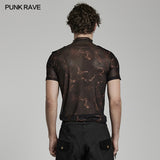 Doomsday printed mesh T-shirt