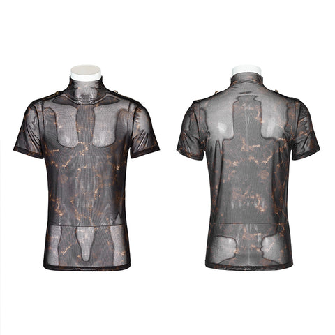 Doomsday printed mesh T-shirt