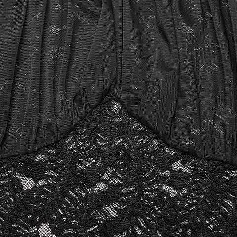 Goth  bubble embroidery lace shirt