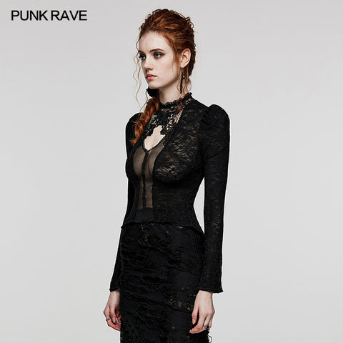 Gothic Delicate standing collar Shirt