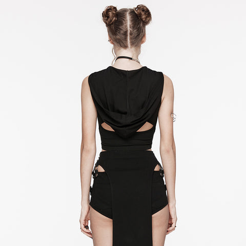 Wasteland hooded crop top