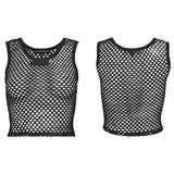 PUNK Tie-Dyed Mesh Tank Top